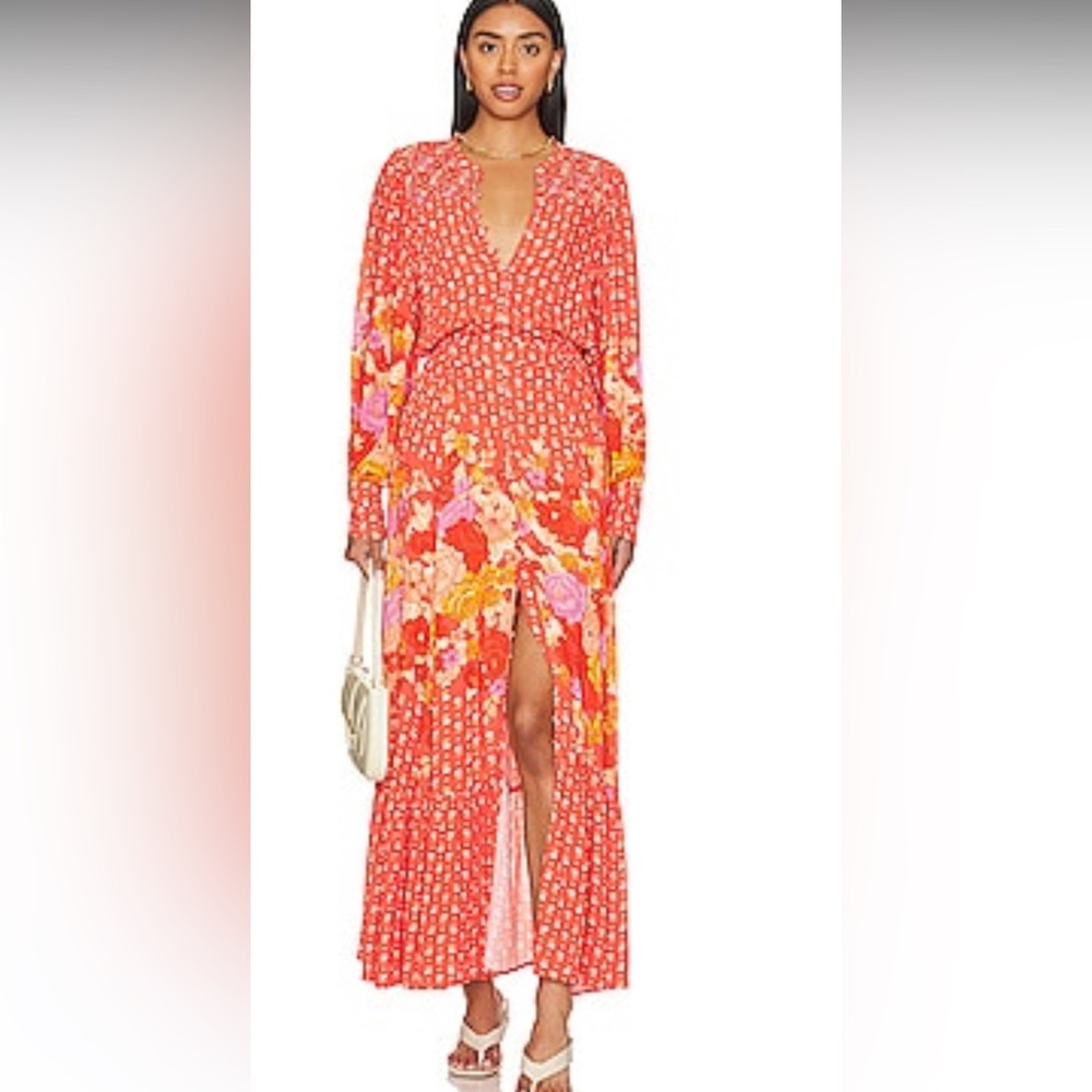 Spell and Gypsy Yellow Rose Gown in desert rose